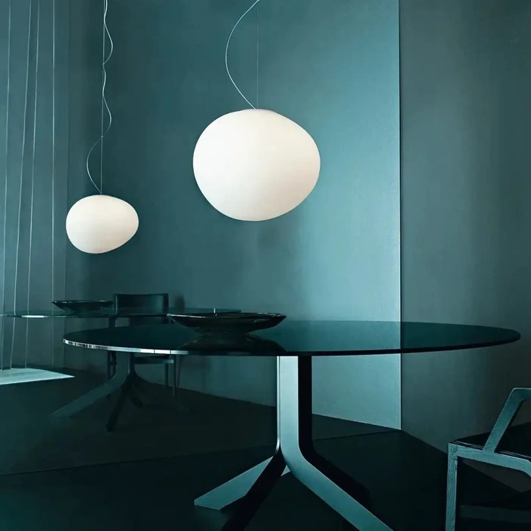 Suspension led blanche douce et raffinée style élégant