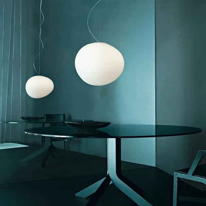 Suspension led blanche douce et raffinée style élégant