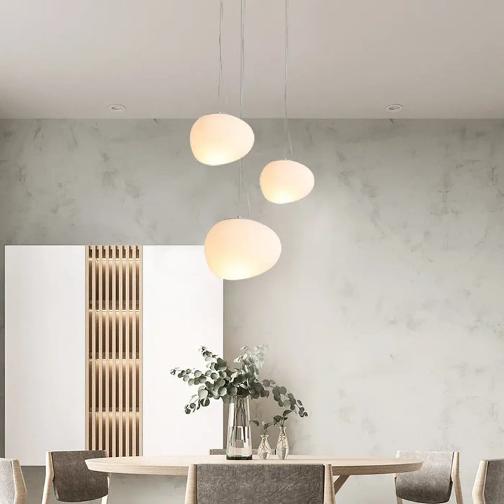 Suspension led blanche douce et raffinée style élégant