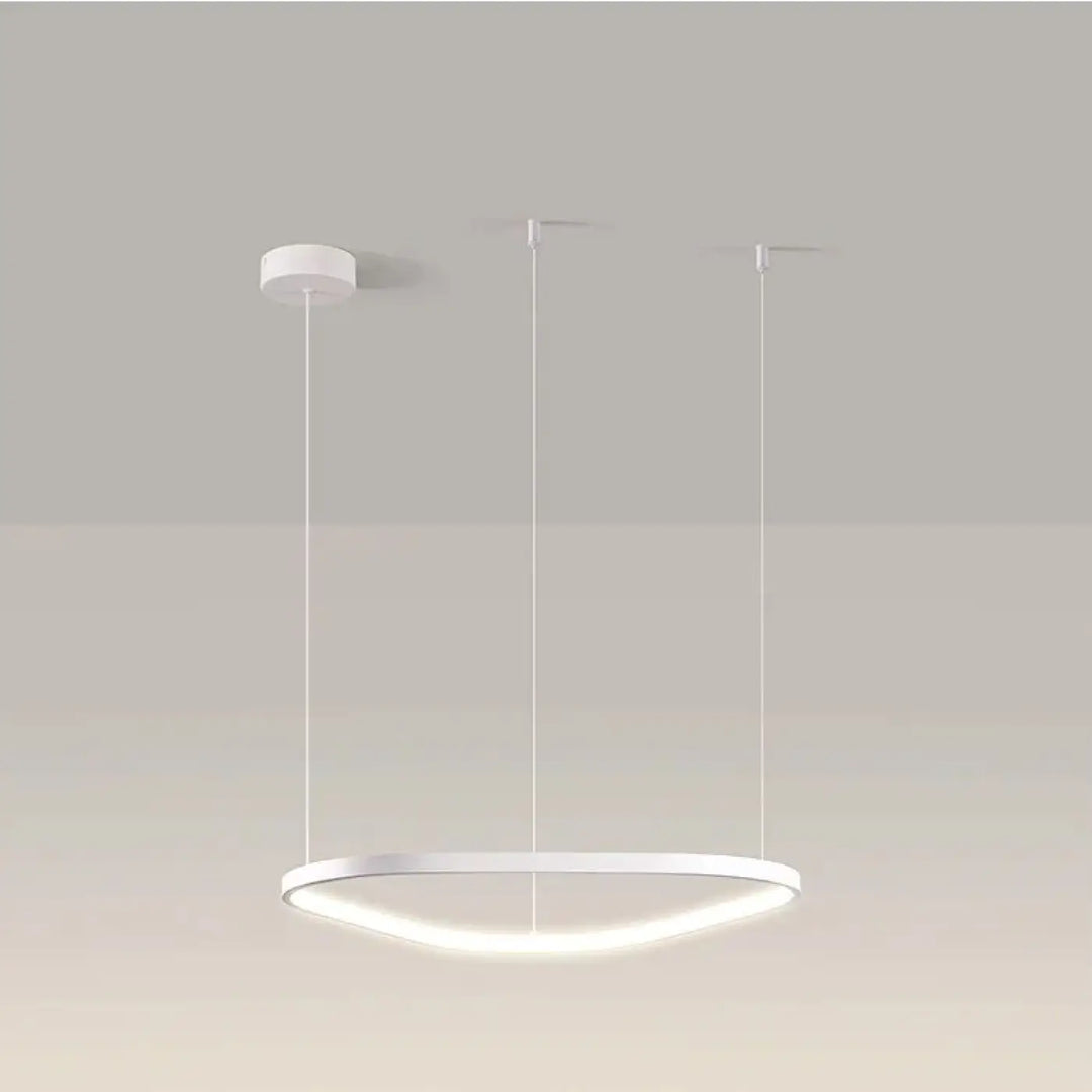 Suspension led noire design ovale moderne réglable blanc noir