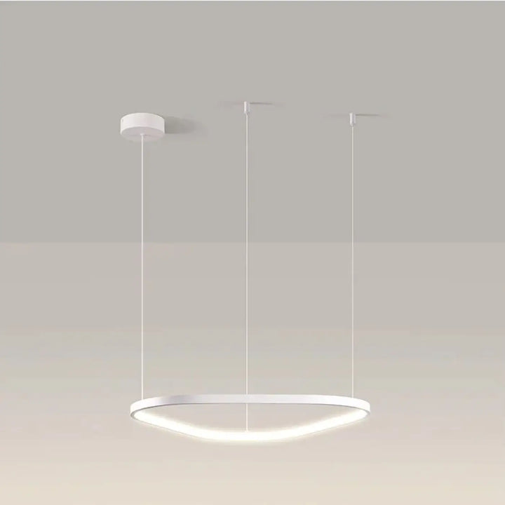 Suspension led noire design ovale moderne réglable blanc noir