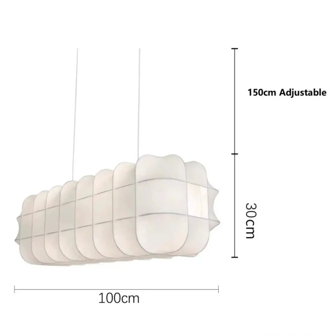 Suspension design en soie blanche moderne intérieur raffiné
