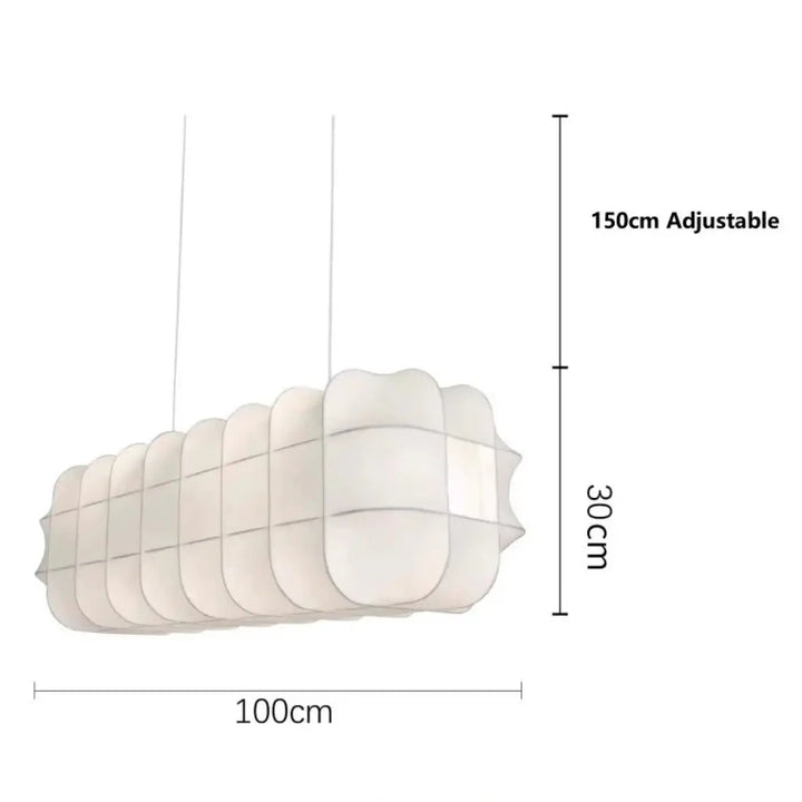 Suspension design en soie blanche moderne intérieur raffiné