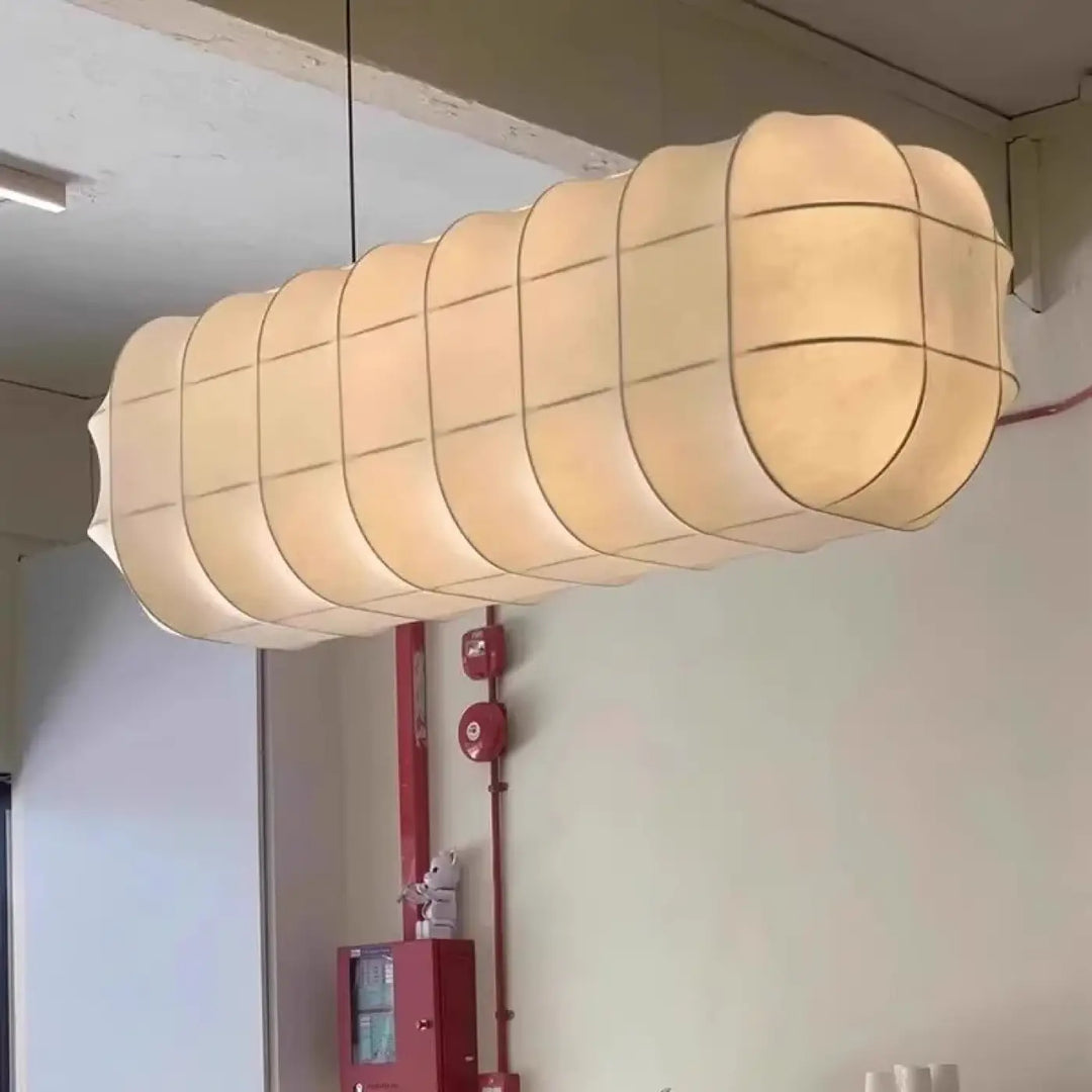 Suspension design en soie blanche moderne intérieur raffiné