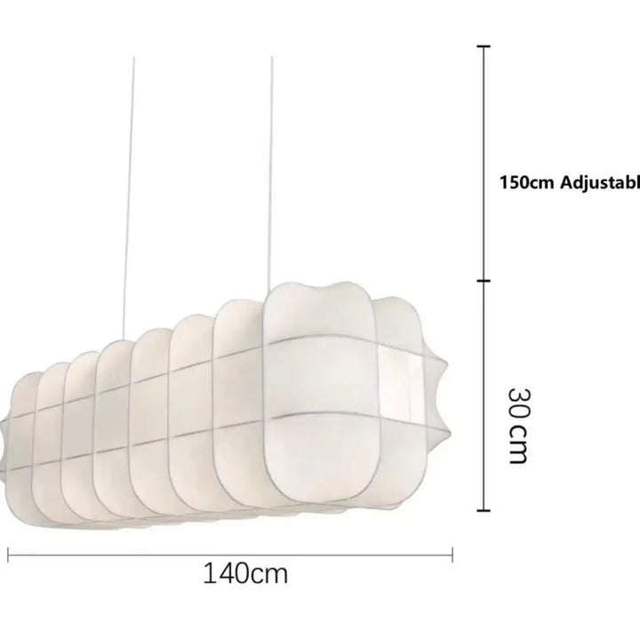 Suspension design en soie blanche moderne intérieur raffiné
