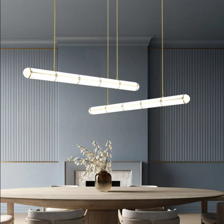 Suspension linéaire led design moderne minimaliste épurée