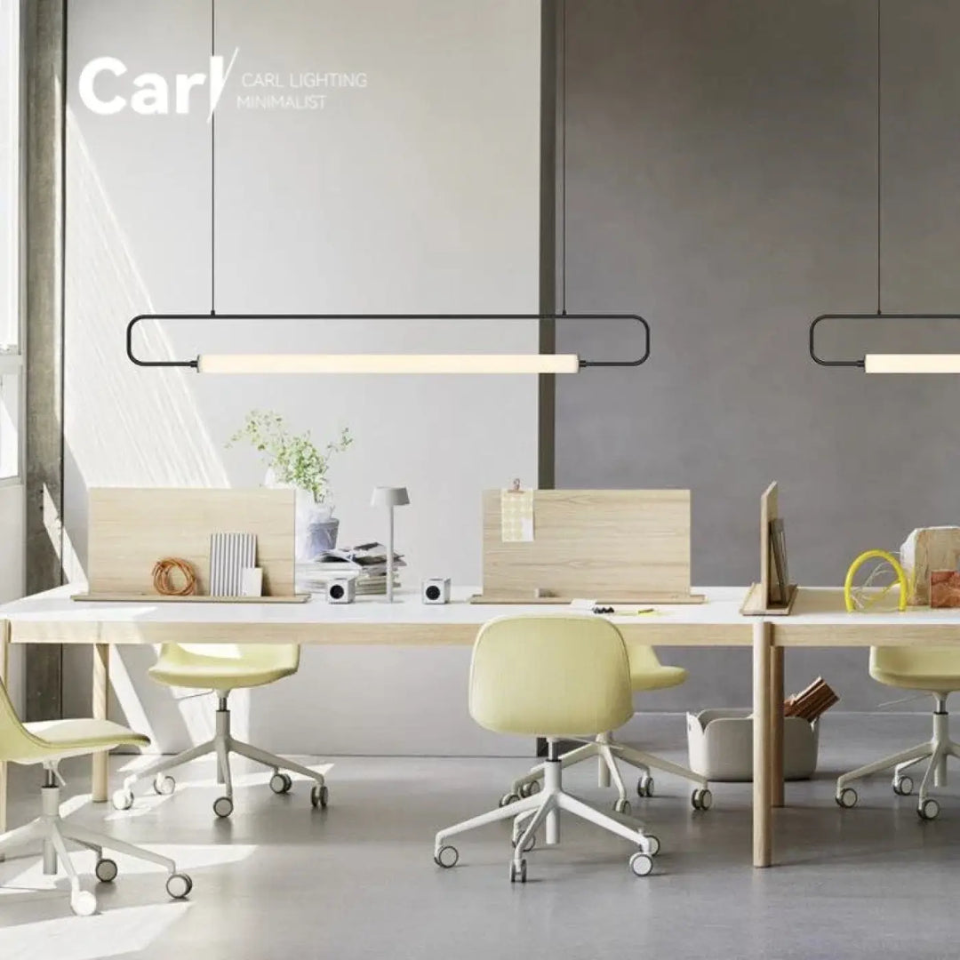 Suspension linéaire LED dorée minimaliste moderne
