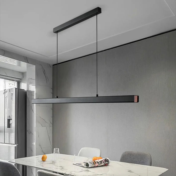 Suspension Linéaire LED Noire Design Moderne