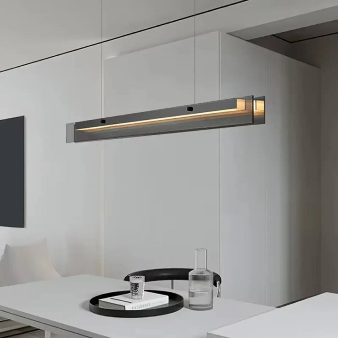 Modern Simple Led Chandelier For Dining Room Kitchen Bedroom Minimalism Decoration Black Glass Hanging Lamp Design