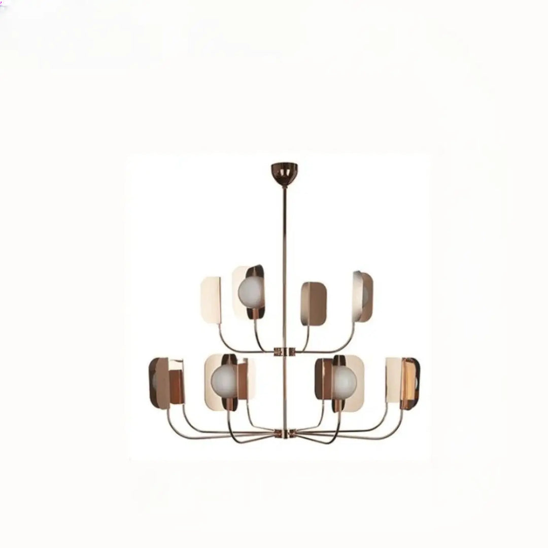 Suspension luminaire copra avec métal doré rose et globes opalins en verre dépoli pour un éclairage moderne et élégant