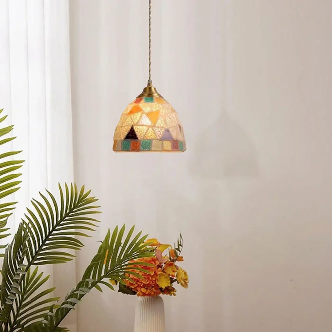Suspension Luminaire Art Déco Orné De Coquillage