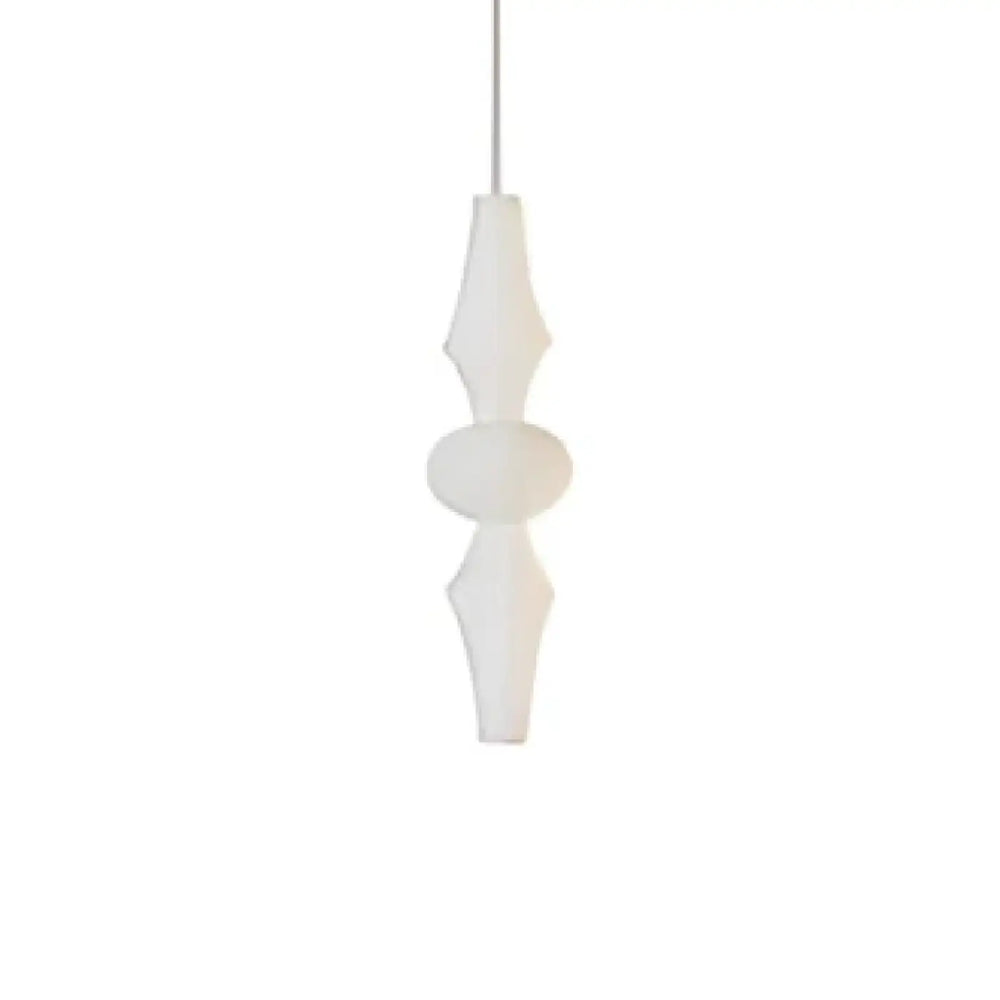 Suspension luminaire arvéna blanc au design minimaliste avec forme effilée et surface lisse en luminaire artistique