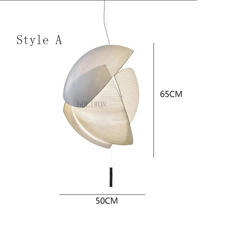 Suspension luminaire artistique en forme géométrique moderne