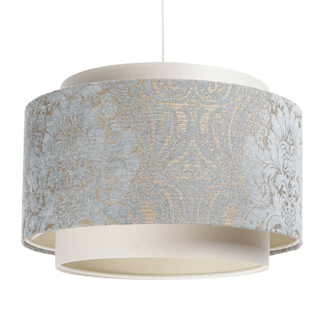 Pendant lamp Doblo – Creme/Light blue/Ecru