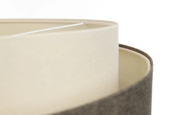 Suspension luminaire doblo boho elegant crème avec abat-jour en tissu beige à bord texturé subtil