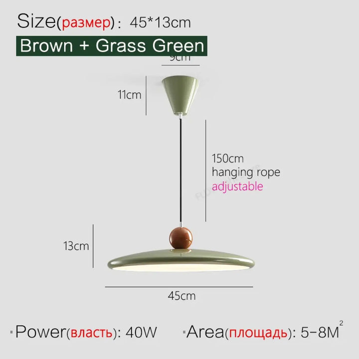 Suspension beige et marron style moderne épuré chic