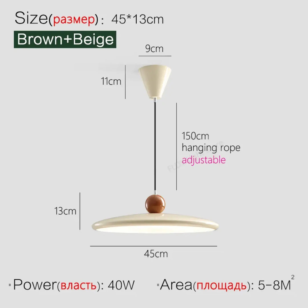 Suspension beige et marron style moderne épuré chic