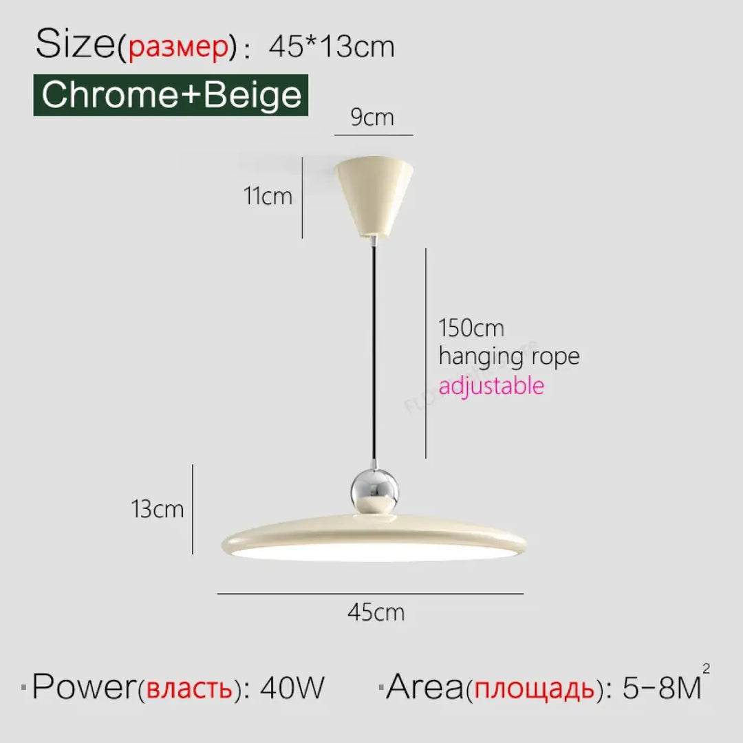 Suspension beige et marron style moderne épuré chic