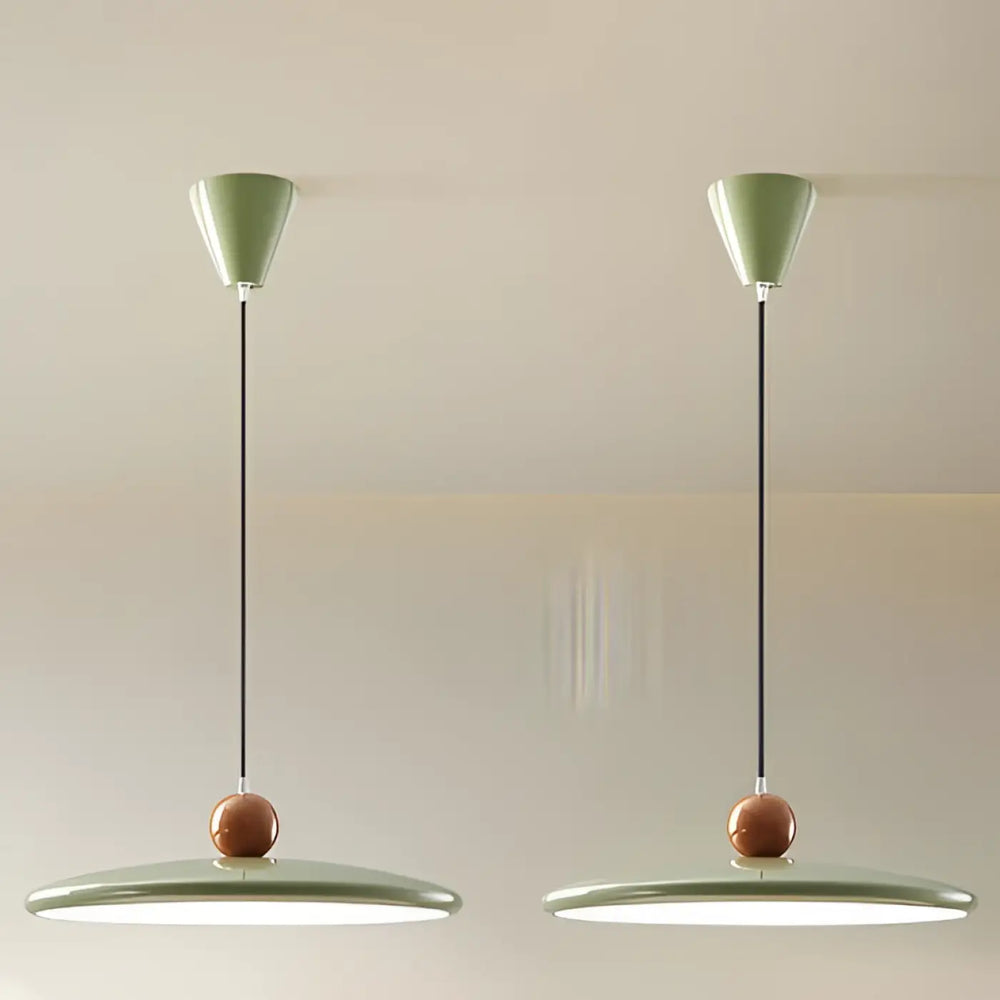 Suspension beige et marron style moderne épuré chic