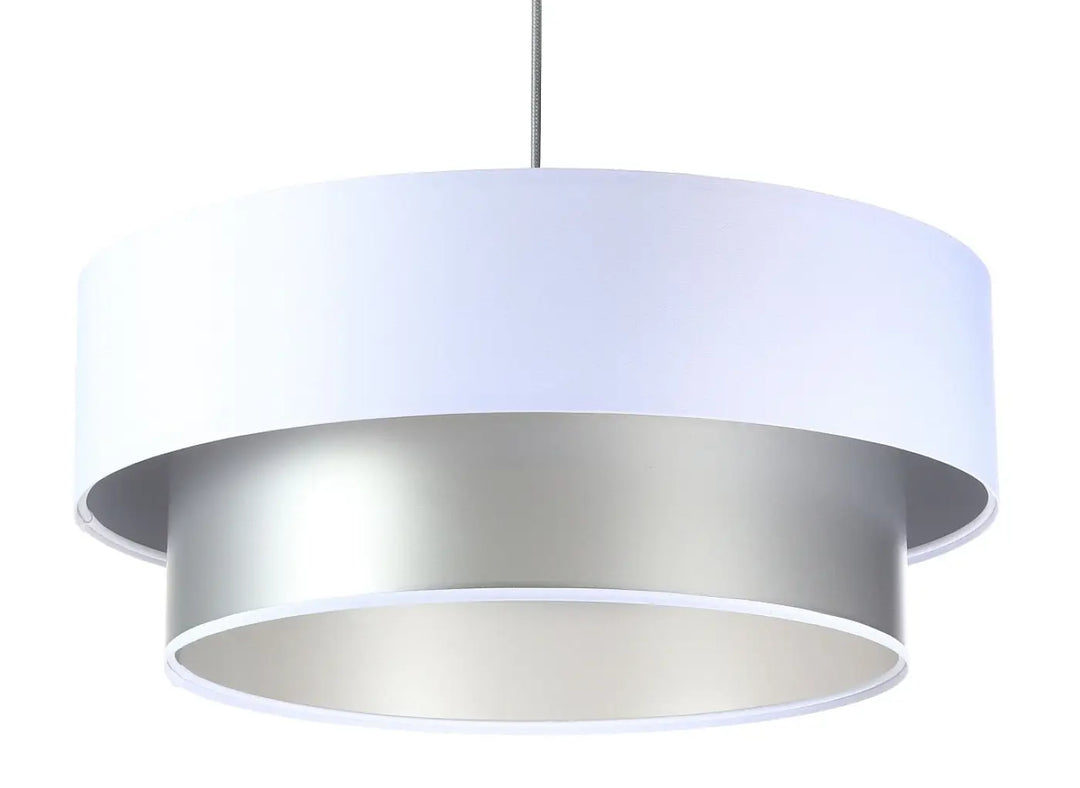 Pendant lamp Duo – White/Silver