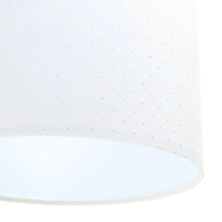 Suspension luminaire blanche avec abat-jour perforé blanc à texture ponctuée subtile modèle classic jasmin