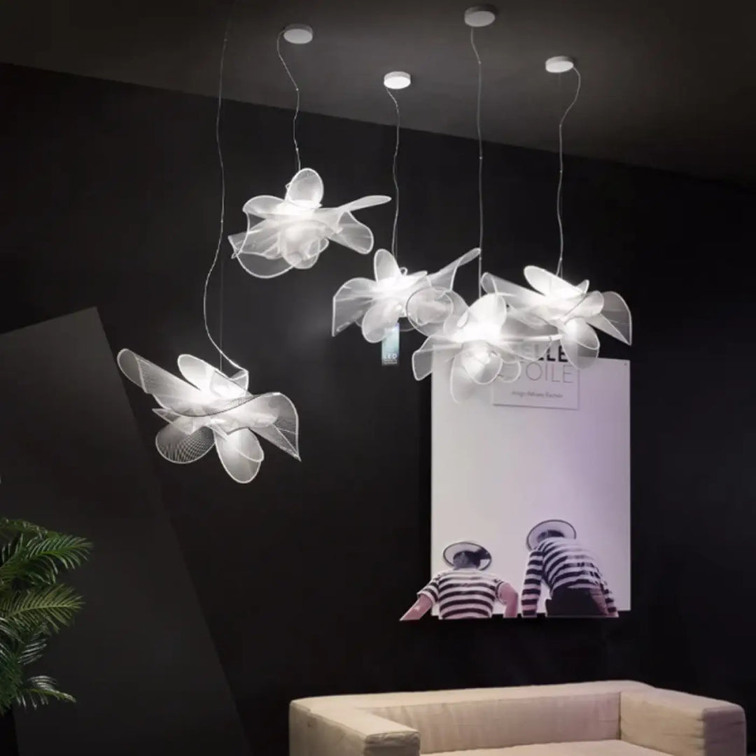 Suspension Luminaire Blanche Design Haut De Gamme Métal Blanc