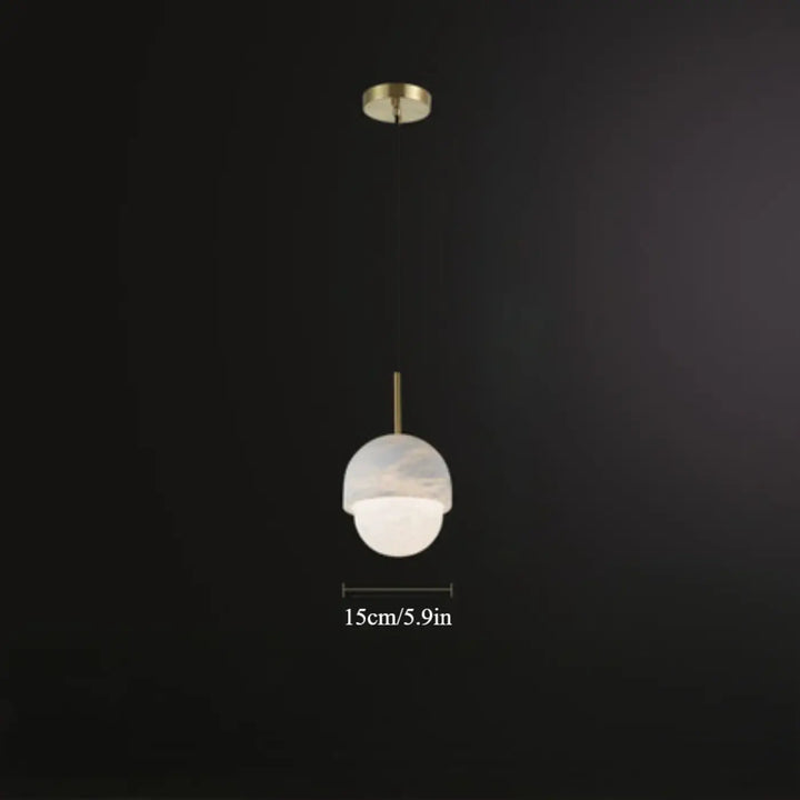 Suspension luminaire blanche en marbre design moderne chic