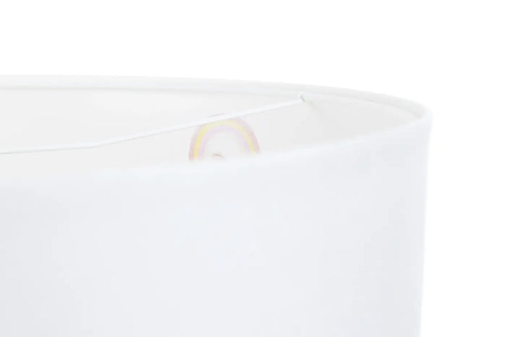 Suspension luminaire blanche avec abat-jour cylindrique en tissu mat lisse dans la collection sweet dreams classic