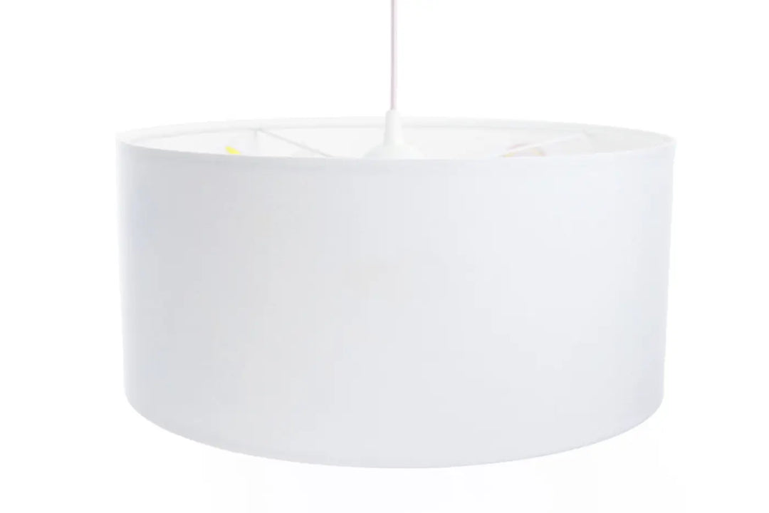 Suspension luminaire blanche sweet dreams classic avec abat-jour cylindrique blanc mat lisse