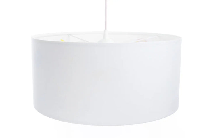 Suspension luminaire blanche sweet dreams classic avec abat-jour cylindrique blanc mat lisse