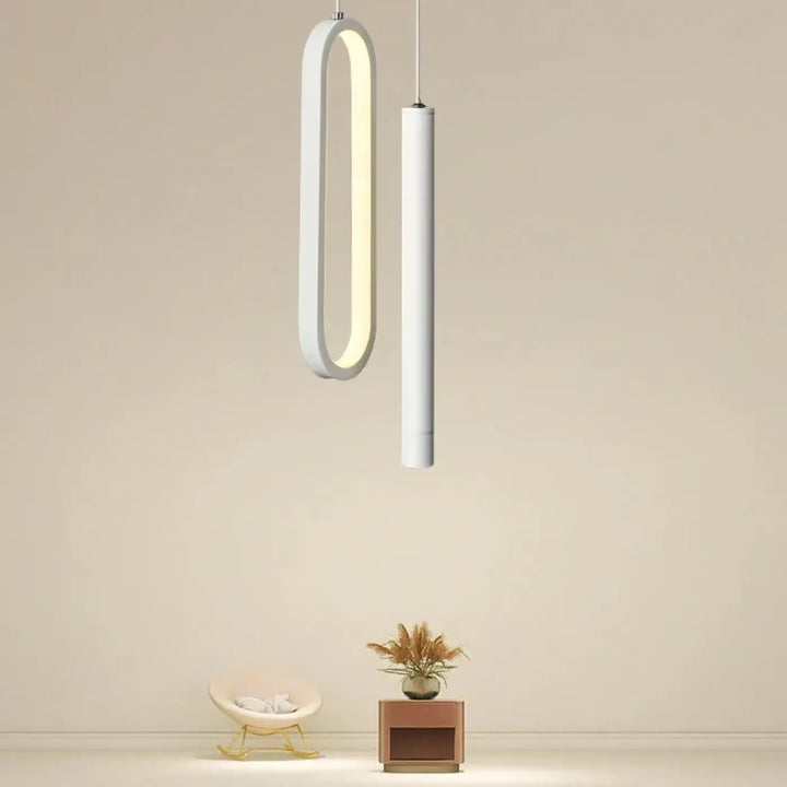 Suspension luminaire blanche nordique pour chambre moderne

