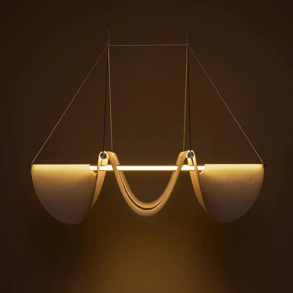 Suspension luminaire blanche pour salle a manger au style epure