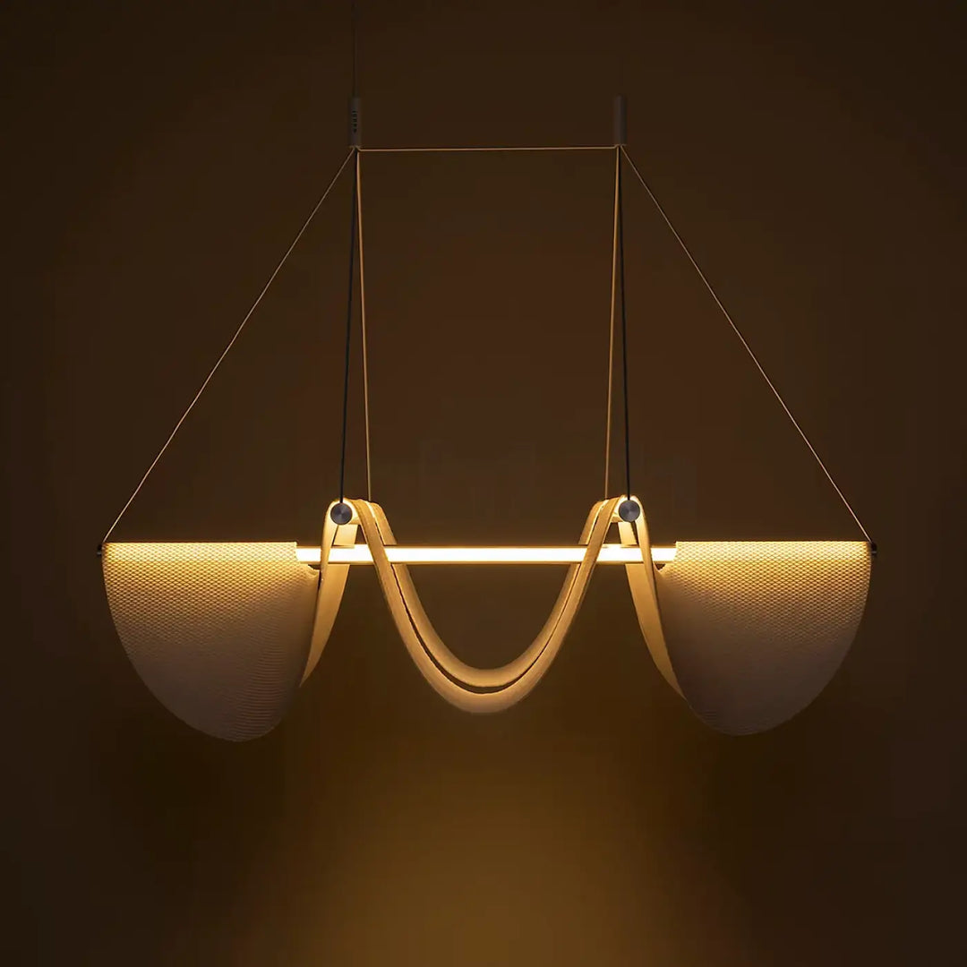 Suspension luminaire blanche pour salle a manger au style epure