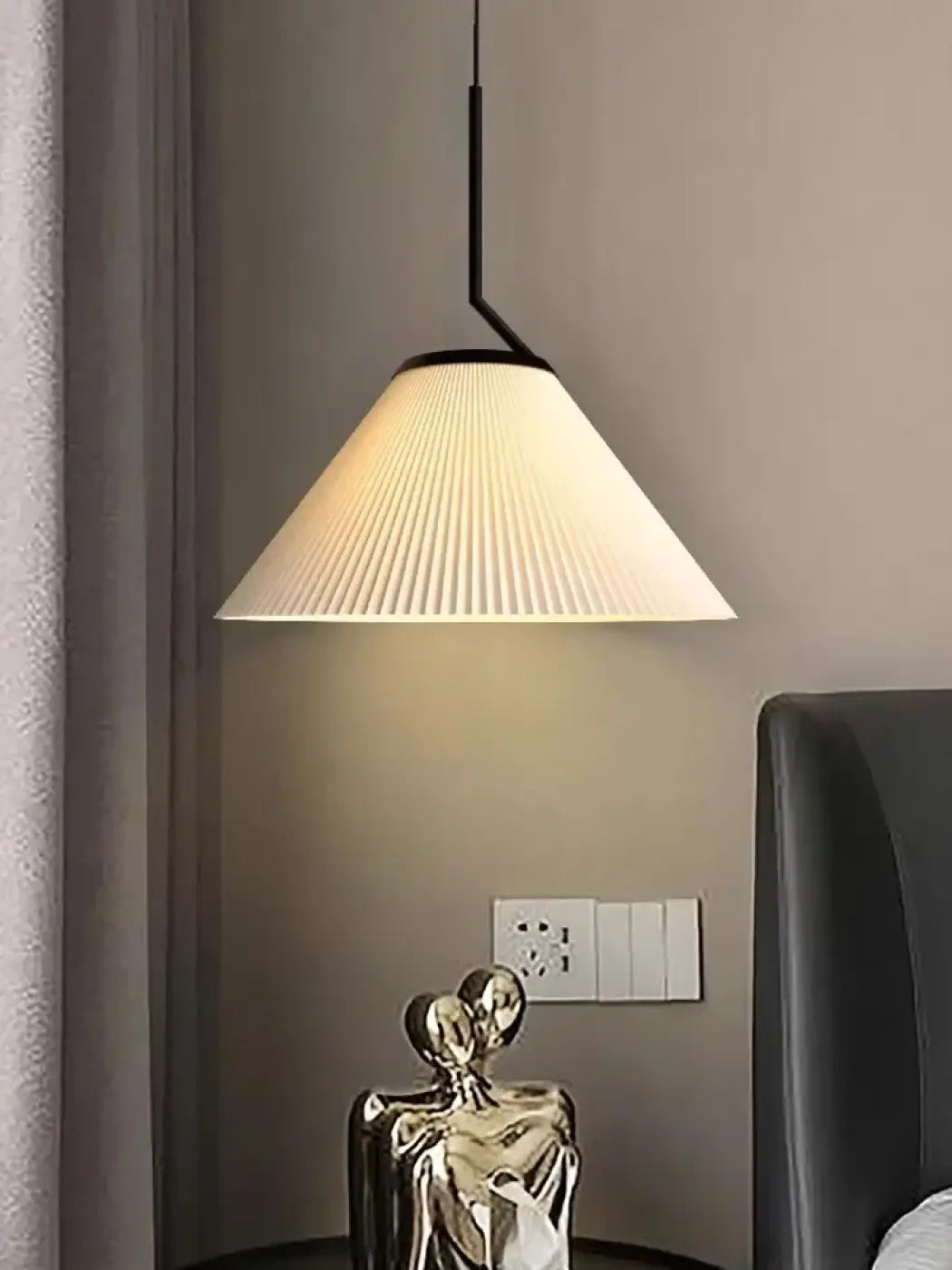 Suspension luminaire blanche au style nordique épurée