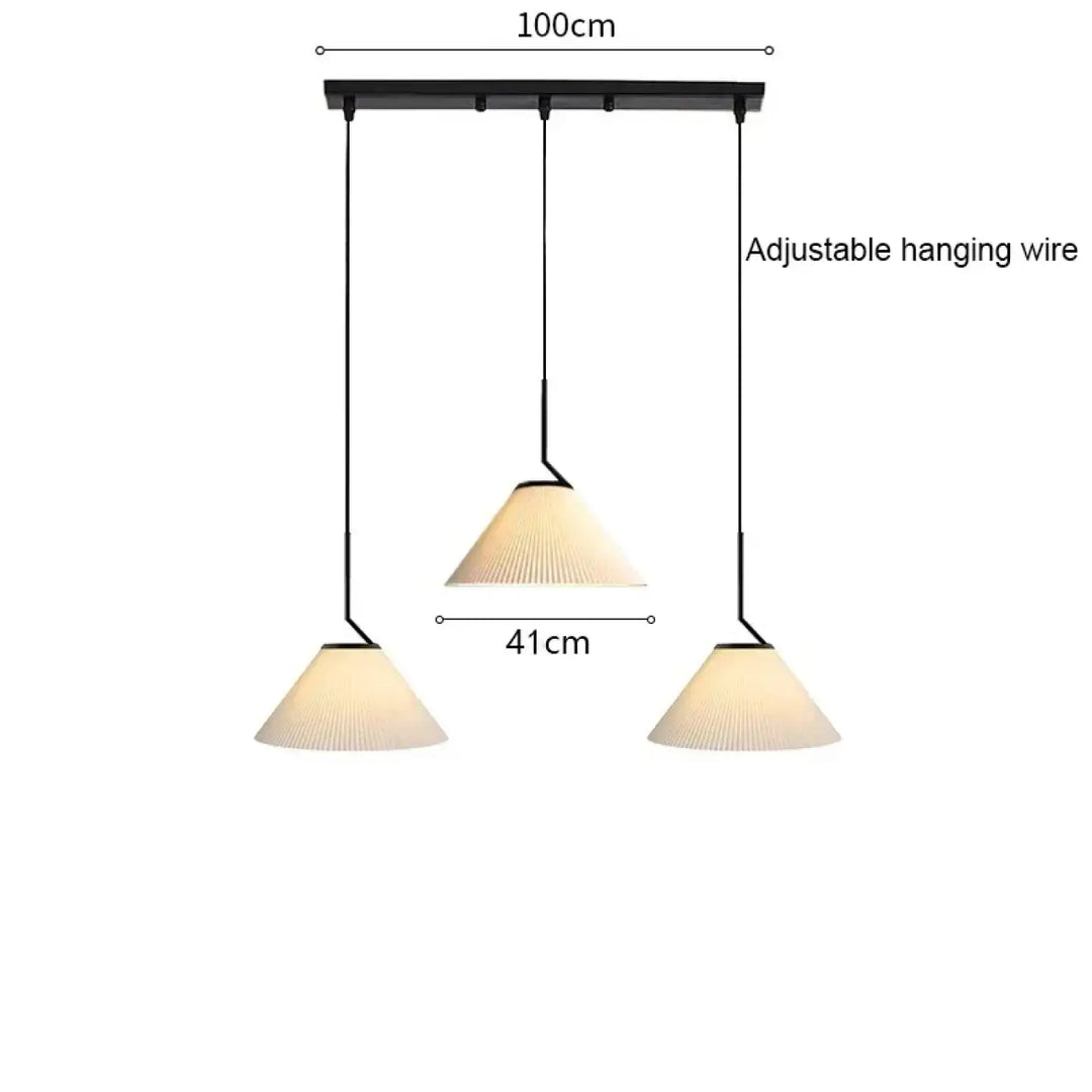 Suspension luminaire blanche au style nordique épurée