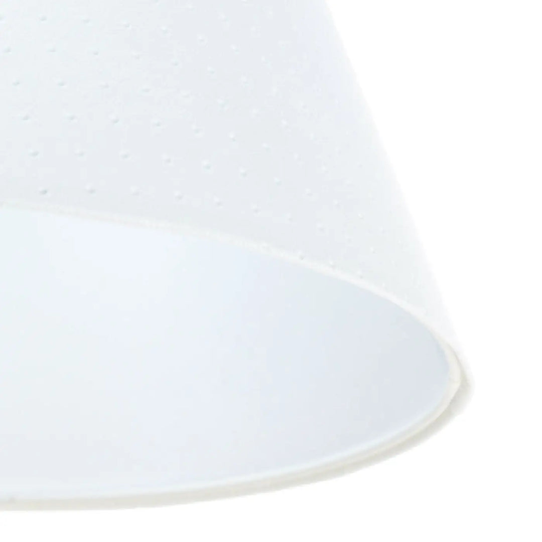 Suspension luminaire blanche bell jasmin avec abat-jour en verre translucide blanc à surface lisse et légèrement texturée