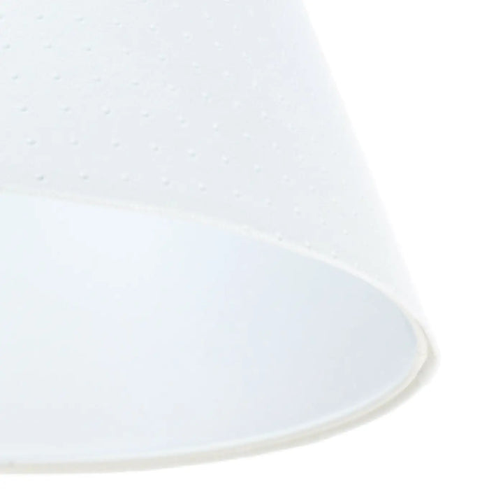 Suspension luminaire blanche bell jasmin avec abat-jour en verre translucide blanc à surface lisse et légèrement texturée