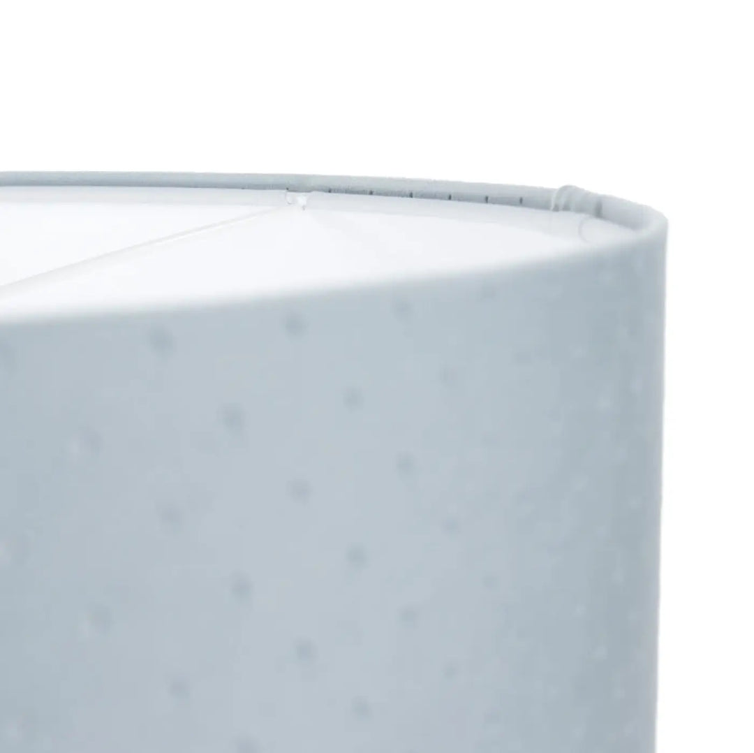 Suspension luminaire bleu pastel en tissu avec abat-jour à texture fine à pois pour un éclairage élégant classique jasmin