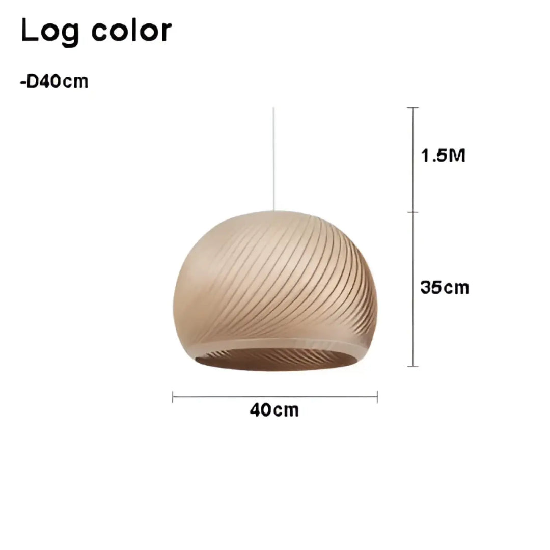Suspension luminaire en bois clair pour ambiance cosy et naturel