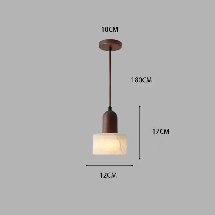 Suspension bois et marbre style scandinave design raffiné