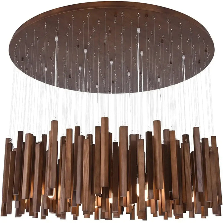 Suspension luminaire en bois style contemporain et naturel
