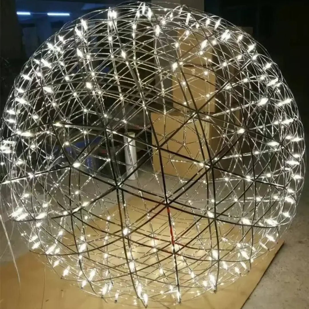 Suspension luminaire à boule LED pour grande hauteur sous plafond


