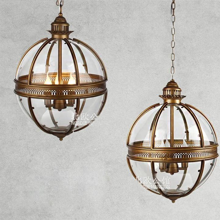 Suspension Luminaire Boule En Verre Élégante