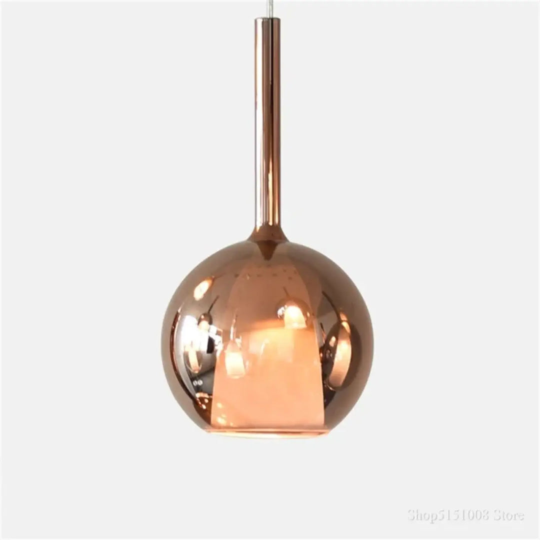 Suspension Luminaire En Boule De Verre Teinté