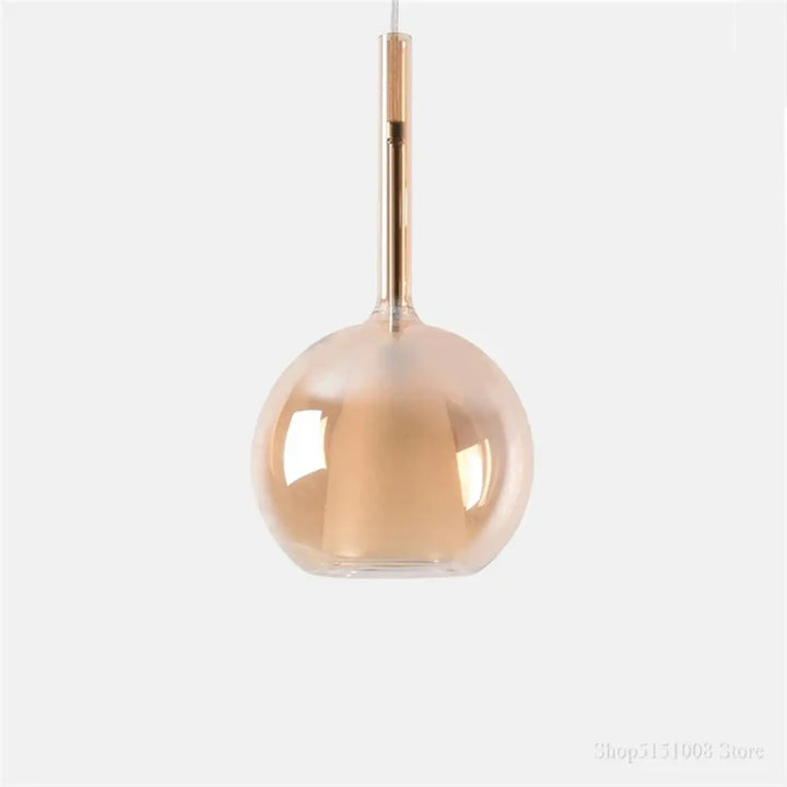 Suspension Luminaire En Boule De Verre Teinté