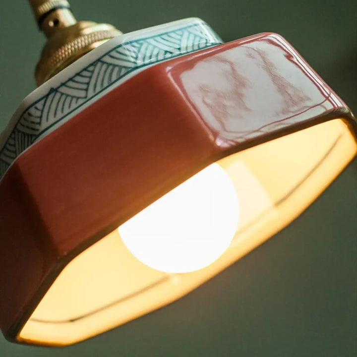 Suspension Luminaire Céramique Design Élégant Style Vintage