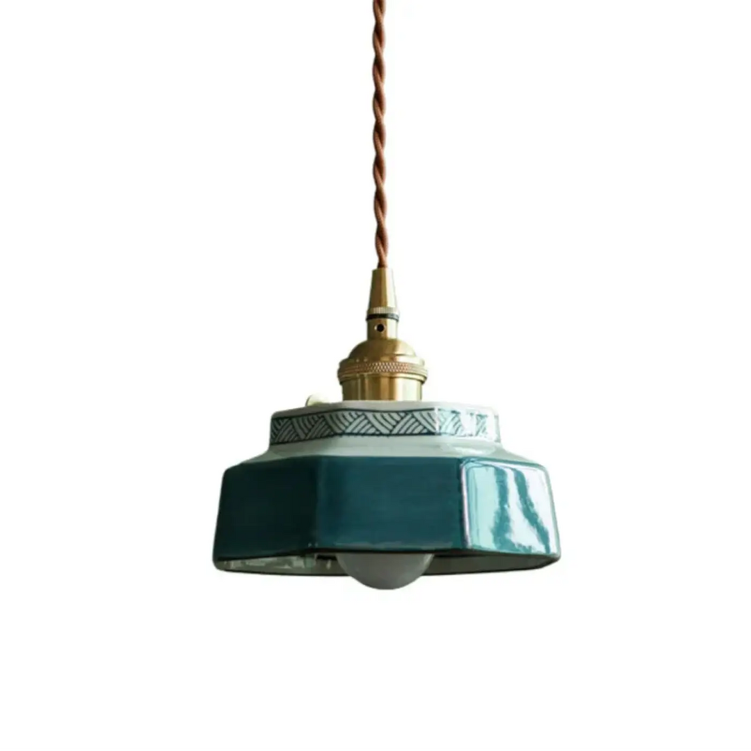 Suspension Luminaire Céramique Design Élégant Style Vintage