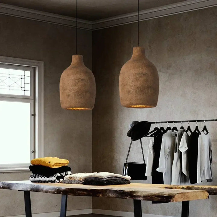 Suspension luminaire chic en résine forme organique moderne