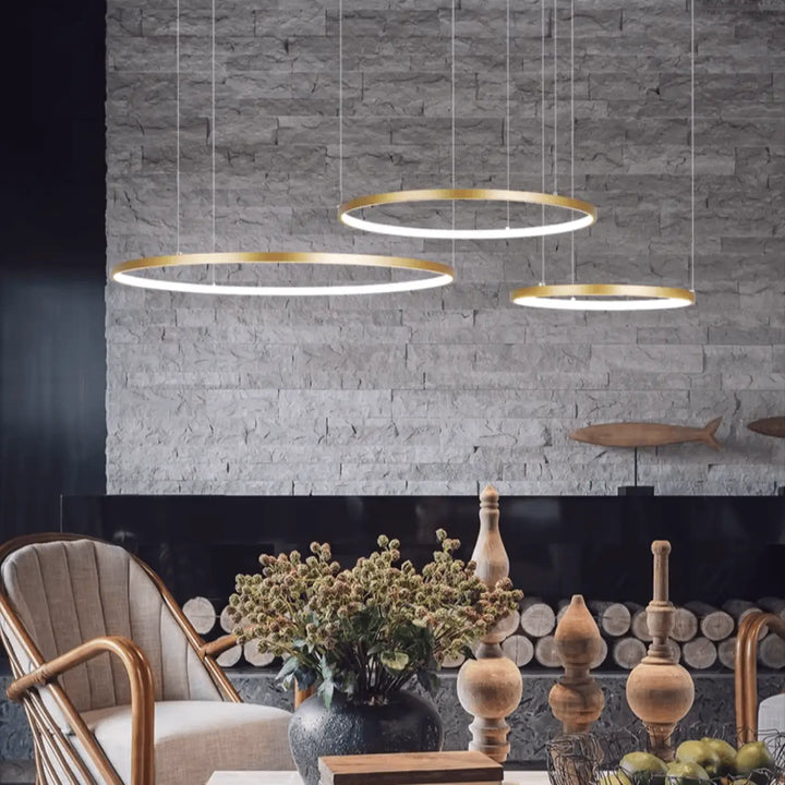 Suspension Luminaire Circulaire LED Anneaux