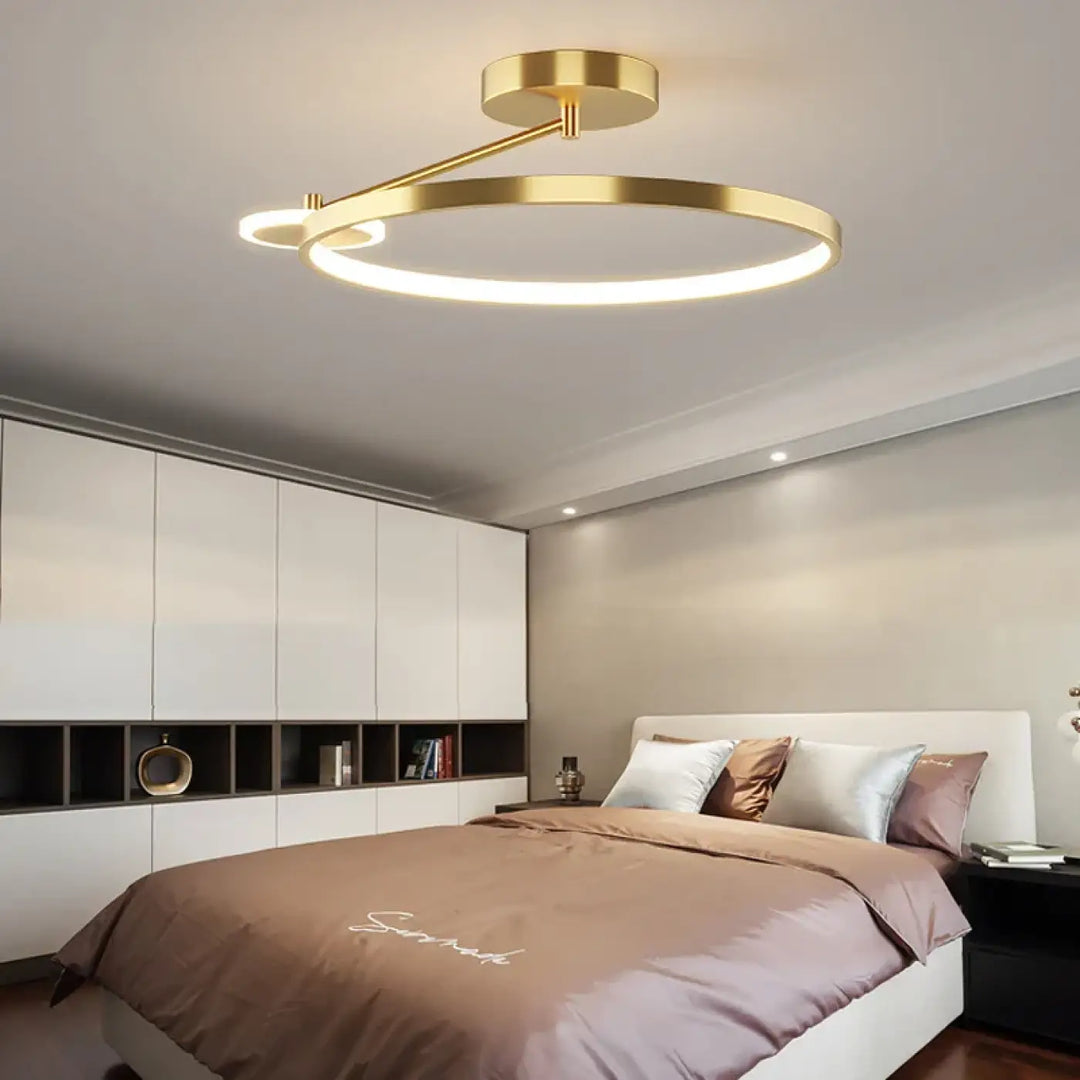 Suspension luminaire circulaire en métal minimaliste design moderne